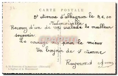 Saint-Étienne-d'Albagnan — Igreja e Monumento — ADA — Verso