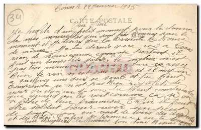 Pezenas - Cours Molière — editor Richard — Verso