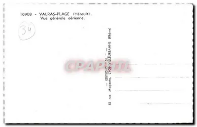 Valras-Plage (Hérault) — Ogólny widok z lotu ptaka — Wydawnictwo Magenta, Lyon — Rewers