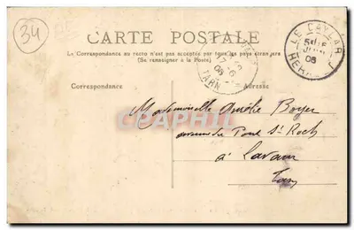Le Caylar — Plac i Belfer — L. Froment, fot. Tarn — Rewers