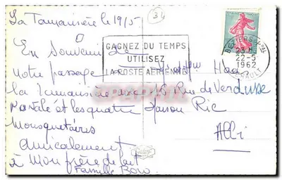 Um Olá da Tamarissière — Hotel dos 3 Patos — editor Gaby — Verso