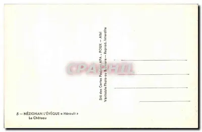 Nézignan-l'Évêque — Zamek — Sté des Cartes Postales APA - POUX — Albi — Rewers