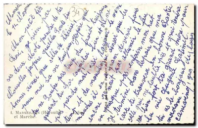 Marselha (Hérault) — Igreja e Mercado — editor APA — Verso