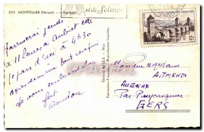 Montpellier (Hérault) — Aquedukt — Wydawnictwo RÉFILLA — Rewers