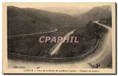 Lodève — Côte da Route de Lodève a Lunas — Versant de Lodève — Edit. Jullian