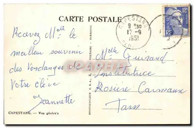 Capestang — Ogólny widok — Fotokolor E.R.A. — Rewers