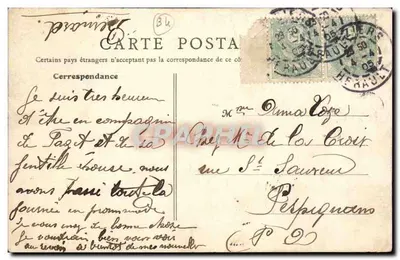 Béziers — Allées Paul-Riquet — Wydawnictwo L. F. — Rewers