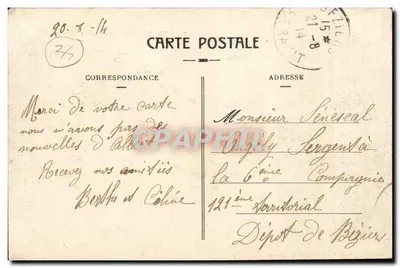 Béziers — Tuin der Dichters — Speciale editie van de Moderne Winkels — Achterkant
