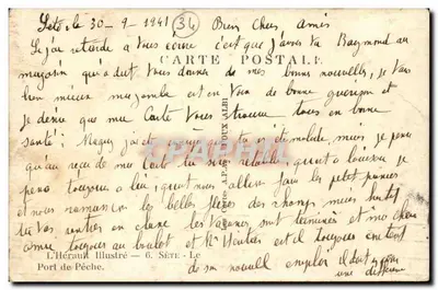 Porto de pesca — Sète — editor L'Hérald Illustré, n°6 — Verso