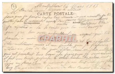 Montpellier — Teatr — wydawca nieznany, n° 622 — Rewers