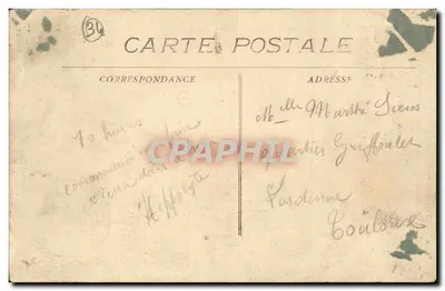CETTE — Stacja kurortowa — Wzburzenie morza i burza — Edycja A Ragnolle zakazana — Rewers