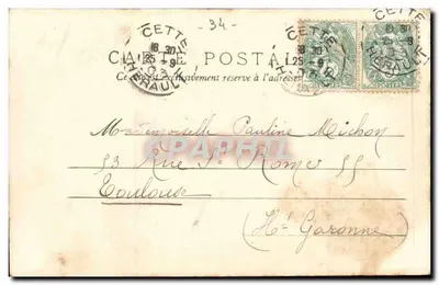 Cette - Vista Panorâmica — D.B. édit — n°18 — Verso