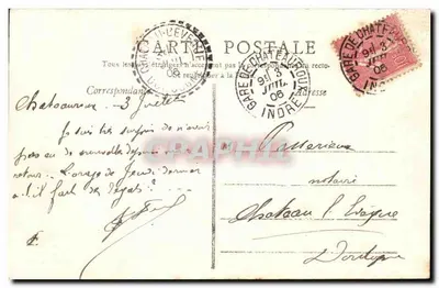 Crozan (Creuse) — Ponte sobre a Creuse — Coleção E. Gout (n°18) — Verso