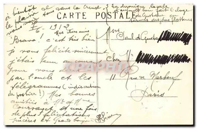 Ruínas e aldeia de Crozant (Creuse) — A. de Nousse, litografia Gouter — Verso