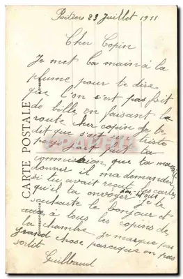 Camp de La Courtine — Tir d'Artillerie — Editeur Momiron, Bazar de la Ménagère — Verso