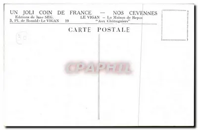 Le Vigan — A Casa de Repouso — Nos Castanheiros — Edições de Luxo SEG — Verso