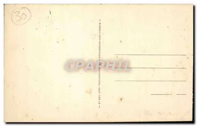 Alès — A Praça da República — Bilhete postal antigo des Arts, Strasbourg-Château — Verso