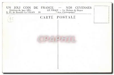 Le Vigan — A Casa de Repouso — Nos Castanheiros — Edições de Luxo SEG — Verso