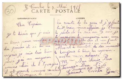 La Grand'Combe — Rue François-Beau — Editore Lipp & Saphier — Verso