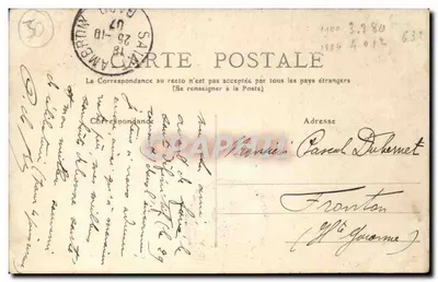 St-Ambroix - Hotel Miasta — widok malowniczy — C. Artige-Impr. Ambenas (Ardèche) — Rewers