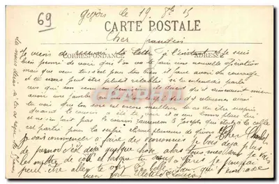 GIVORS — Entrada e Vista geral do Hospital Montgelas — Carte vendue au profit des Blessés (Éd. Planay) — Verso