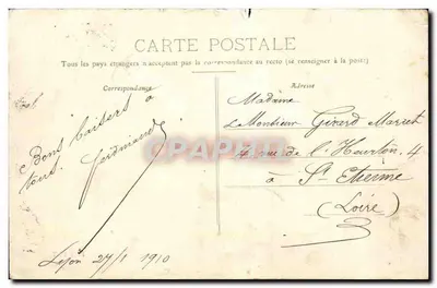 LVON - Aleja Lafayette i Rada Miasta Villeurbanne — Edit. D. T. — Rewers