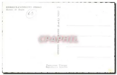 Civrieux-d'Azeruges (Rhône) — Casa de Repouso "CIM" — Combier — Verso