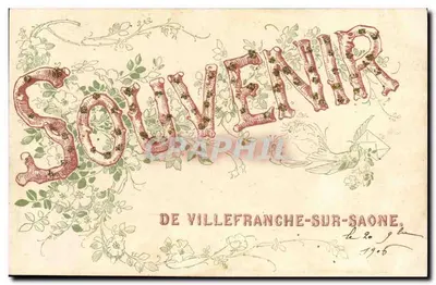 Lembrança de Villefranche-sur-Saône — editor desconhecido, número de série não visível
