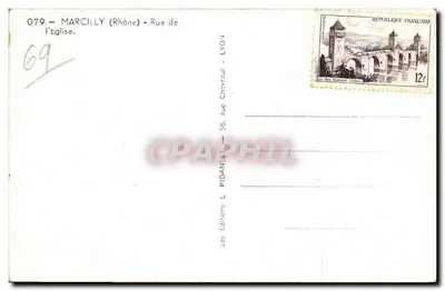 Marcilly (Rhône) — Rue de l'Église — Les Éditions L. Pidansat, Lyon — Achterkant