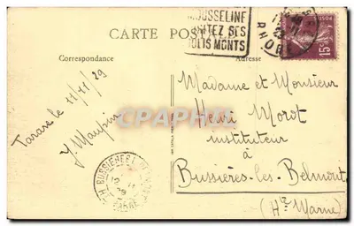 Tarare (Rhône) — Vista Geral (Sul-Oeste) — B.F. n°47 — Verso