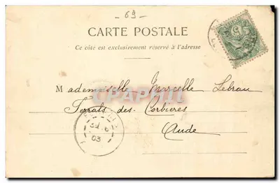 Villechenève - La Chiesa e la Scuola Jeanne d'Arc — Verso