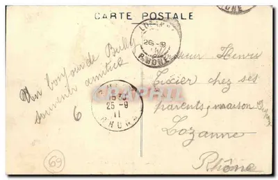 Bully (Rhône) — La passerella delle acque sulla Turdine — Delorme, fot. ad Arbresle — Verso