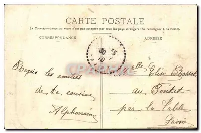 Charbonnières-les-Bains (Rhône) — As Corridas dos Ânibus. A Grande Tribuna e a chegada — Editor L'École — Verso