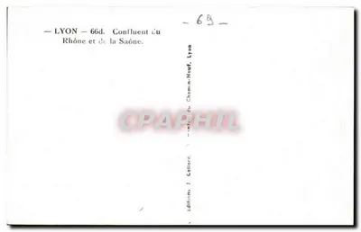 LYON — Confluent du Rhône et de la Saône — Éditions du Chemin de Fer Lyon-Neuf — Rewers