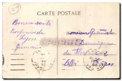 LYON — Człowiek z Roche, pomnik Jana Klébergera — E.R. — Rewers