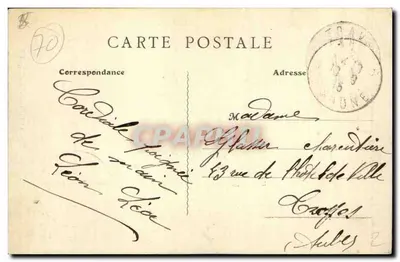 Vesoul — Coluna dos Mobiles de 1870-71 — B. F., Paris — Verso