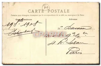 Gray (Hte-Saône) — Escola Superior de Meninas — Edição Cl. Château em Gray — Verso