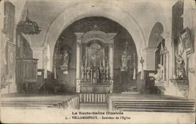 Velleminfroy — Interior da Igreja — La Haute-Saône Illustrée, n°5