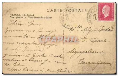 Vesoul (Haute-Saône) — Vue générale et Notre-Dame-de-la-Motte — Éditeur non identifié — Reverso