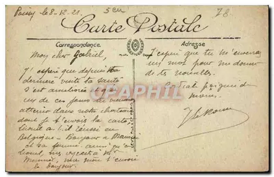 Poissy — Antigo Octroi e Rue de Paris — LL. — Verso