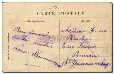 Floresta de St-Germain — A Virgem dos Ingleses — L'Abeille — Verso