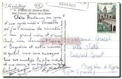 Petit Trianon — Casa da Rainha — Éditions d'Art Paris — Verso
