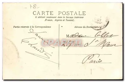 BONNIERES-SUR-SEINE — A Poste — Cliché A. Bertran, editor — Mantes. — Verso