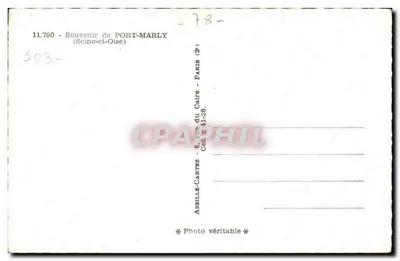 Port-Marly — Colagem de edifícios e paisagens — Abelliz-Cartes, n° 11.790 — Verso