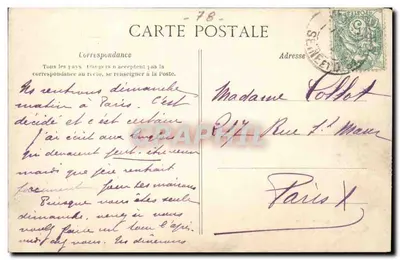 Embranchure de l'Aubette — Meulan — Editor Klein & Cie, n° C.1 — Verso
