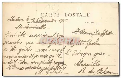 Meulan - Urząd Miasta - Hala i Poczta — L'Abeille, Asnières — Rewers
