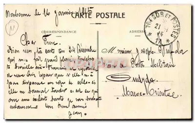 NARBONNE — Promenade des Barques — Wydawnictwo E. Prunot, nr 12 — Rewers
