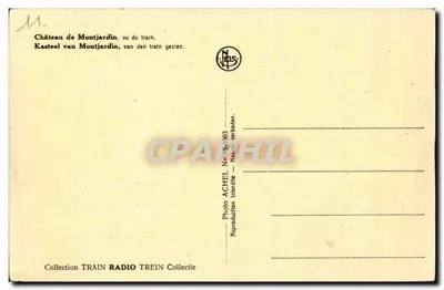 Castelo de Montjardin — vista do trem — Foto ACHTEL No 03-1963 — Verso