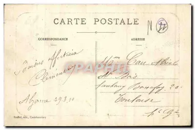 Alzonne — Avenue de la Gare y la Escuela — Breffell, editor, Castelnaudary — Reverso
