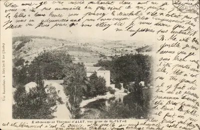 Estabelecimento Termal de Alet, vista tirada de Saint-Pey - Vve Bonnafous, em Alet-les-Bains (Aude)